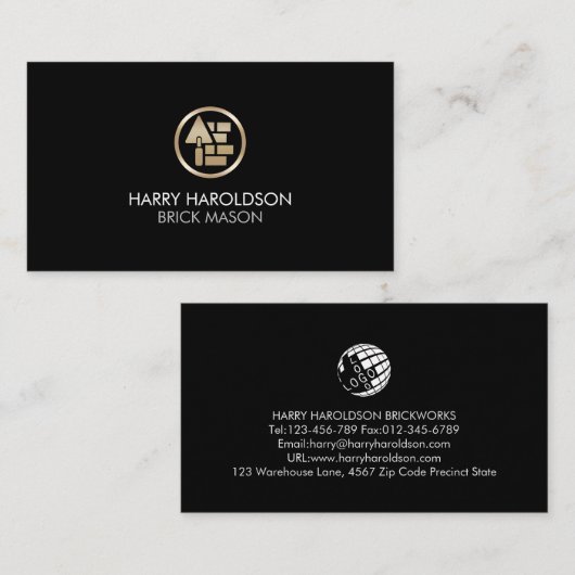 Brick Stone metselwerk constructie Visitekaartje (Voorkant / Achterkant)