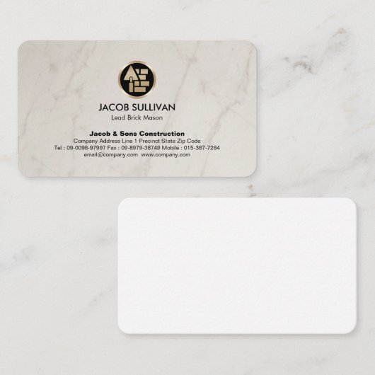 Brick Stone metselwerk constructie Visitekaartje (Voorkant / Achterkant)