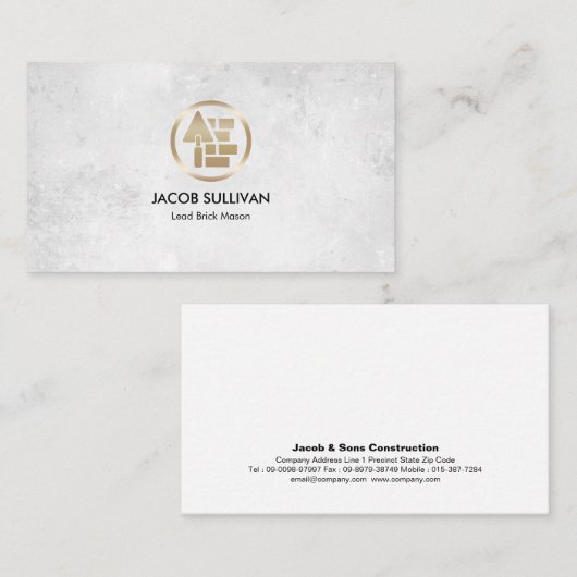 Brick Stone metselwerk constructie Visitekaartje (Voorkant / Achterkant)