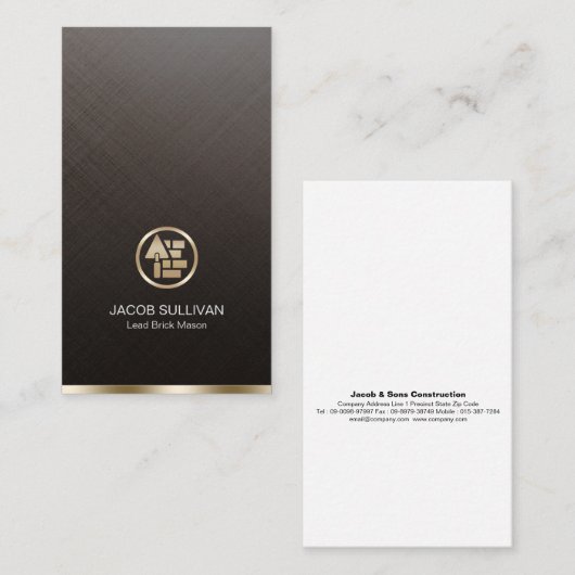 Brick Stone metselwerk constructie Visitekaartje (Voorkant / Achterkant)