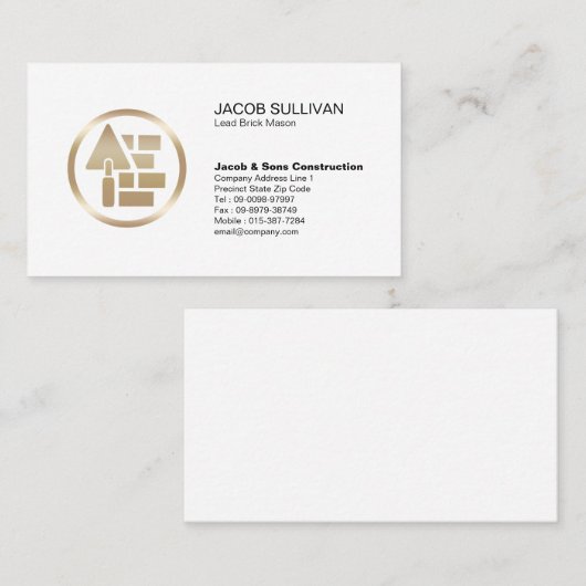 Brick Stone metselwerk constructie Visitekaartje (Voorkant / Achterkant)