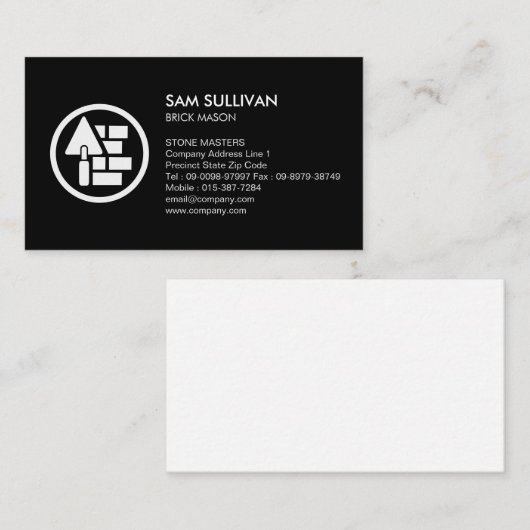 Brick Stone metselwerk constructie Visitekaartje (Voorkant / Achterkant)