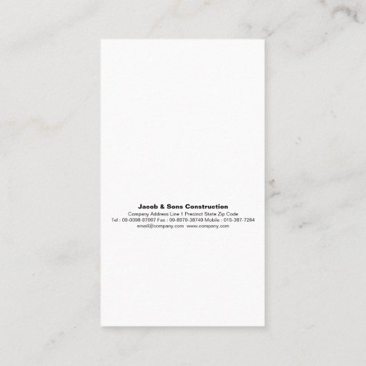 Brick Stone metselwerk constructie Visitekaartje (Achterkant)