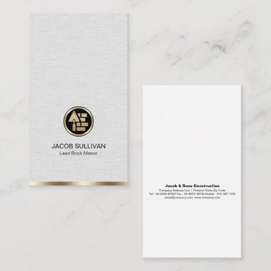 Brick Stone metselwerk constructie Visitekaartje (Voorkant / Achterkant)