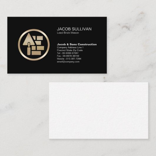 Brick Stone metselwerk constructie Visitekaartje (Voorkant / Achterkant)