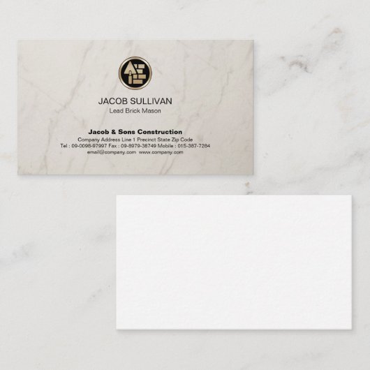 Brick Stone metselwerk constructie Visitekaartje (Voorkant / Achterkant)