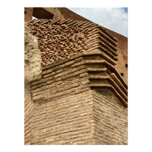 Brick Structure in het Colosseum in Rome, Italië Foto Afdruk