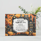 Brick-tastic HALLOWEEN Party Invitation Kaart (Staand voorkant)