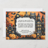 Brick-tastic HALLOWEEN Party Invitation Kaart (Achterkant)