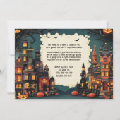 Brick-tastic HALLOWEEN Party Invitation Kaart (Achterkant)