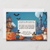 Brick-tastic HALLOWEEN Party Invitation Kaart (Achterkant)