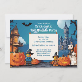 Brick-tastic HALLOWEEN Party Invitation Kaart