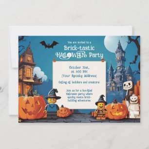 Brick-tastic HALLOWEEN Party Invitation Kaart