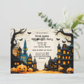 Brick-tastic HALLOWEEN Party Invitation Kaart (Staand voorkant)