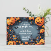 Brick-tastic HALLOWEEN Party Invitation Kaart (Staand voorkant)