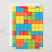 Brick-uitnodigingen bouwen, Boy Birthday nodigt ui Kaart (Achterkant)