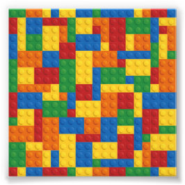 Brick Vector Grafisch COLORFUL RECTANGLES SQU Foto Afdruk