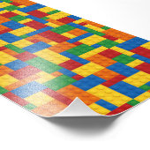 Brick Vector Grafisch COLORFUL RECTANGLES SQU Foto Afdruk (Hoek)