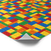 Brick Vector Grafisch COLORFUL RECTANGLES SQU Poster (Hoek)