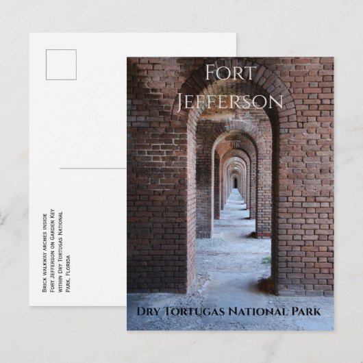 Brick Walkway Arches, Fort Jefferson, Dry Tortugas Briefkaart (Voorkant / Achterkant)