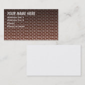 BRICK WALL #1 VISITEKAARTJE (Voorkant / Achterkant)