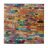 Brick Wall 3D keramische Tegel Tegeltje (Voorkant)