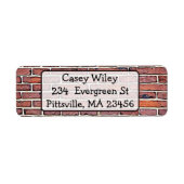 Brick Wall achtergrond adreslabel Etiket (Voorkant)