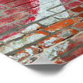 Brick Wall Advertisement Detail, Council Grove, KS Poster (Hoek)