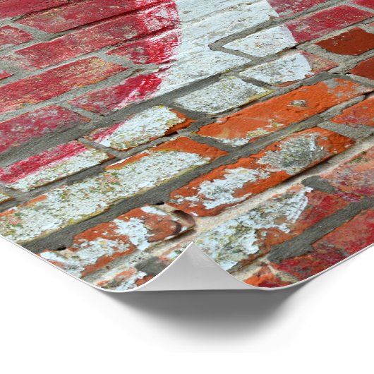 Brick Wall Advertisement Detail, Council Grove, KS Poster (Hoek)