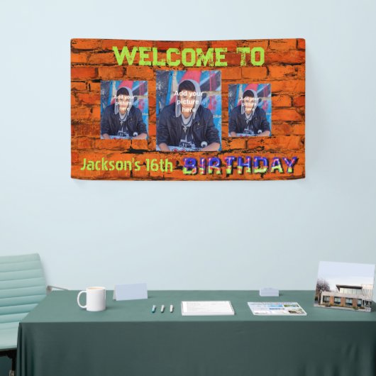 Brick wall afbeelding spandoek (Beurs)