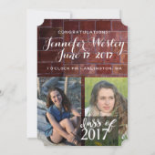 Brick Wall Afstuderen aangekondigd Kaart (Achterkant)