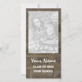 Brick Wall Afstuderen Aankondiging Fotokaart (Voorkant)