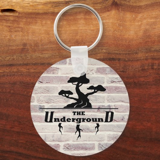 Brick Wall Background Business Logo Sleutelhanger (Voorkant)