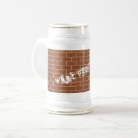 Brick Wall Beer Stein met aangepaste tekst