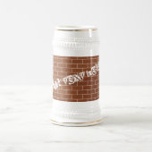 Brick Wall Beer Stein met aangepaste tekst Bierpul (Center)