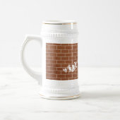 Brick Wall Beer Stein met aangepaste tekst Bierpul (Links)