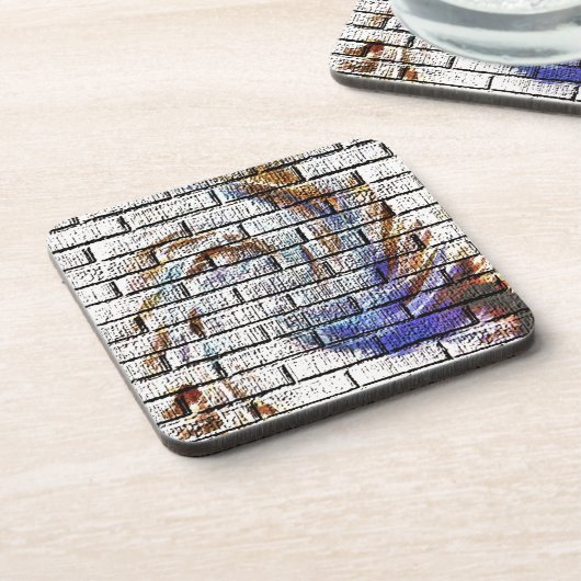 BRICK WALL BIER ONDERZETTER (Linkerzijde)