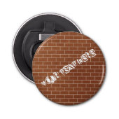 Brick Wall Bottle Opener met aangepaste tekst (Voorkant)