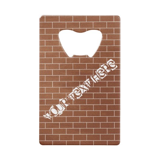 Brick Wall Bottle Opener met aangepaste tekst Creditkaart Flessenopener (Achterkant)