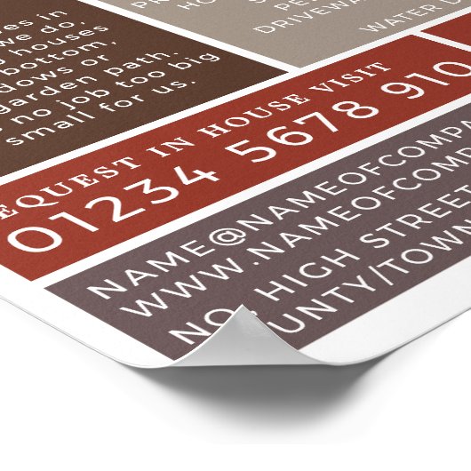 Brick Wall, bouwbedrijf, bouwstenen Adverteren Poster (Hoek)