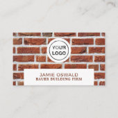 Brick Wall, bouwvakkers Logo, bouwstenen Visitekaartje (Voorkant)
