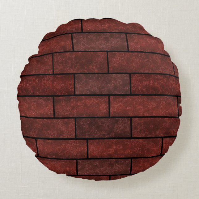 Brick wall, brick rond kussen (Voorkant)