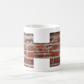 Brick wall brick textuur past de woorden aan koffiemok (Center)