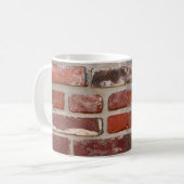 Brick wall brick textuur past de woorden aan koffiemok (Voorkant links)