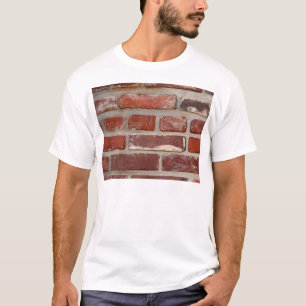 Brick wall brick textuur past de woorden aan t-shirt