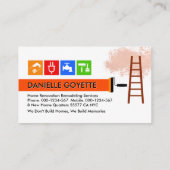 Brick Wall Brown Layer Paint Splatter Visitekaartje (Achterkant)