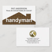 Brick Wall Building Rooftop Construction Handyman Visitekaartje (Voorkant / Achterkant)