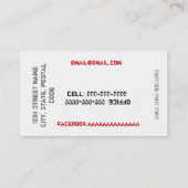 brick wall business card visitekaartje (Achterkant)