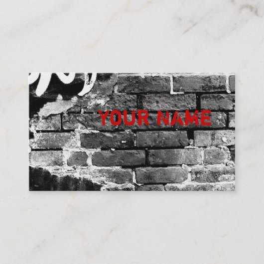 brick wall business card visitekaartje (Voorkant)