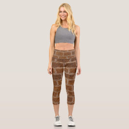 Brick wall capri leggings